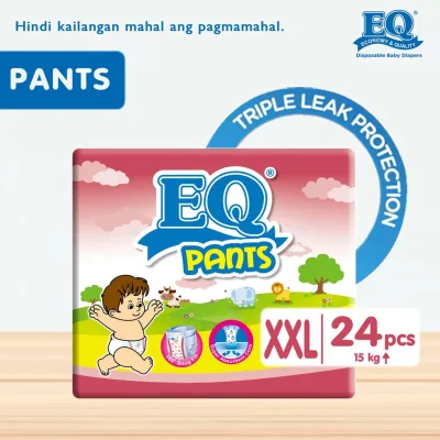 EQ Pants XXL (15 - 25 kg) - 24 pcs x 1 pack (24 pcs) - Diaper Pants