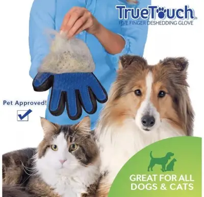 True Touch Pet Hair Remover Glove Pet Grooming Glove Brush