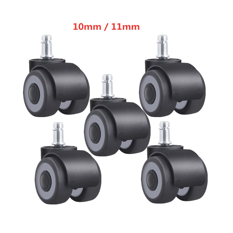 LZ】 5 Pcs/Lot 2-inch 10mm/11mm Tpr Mute Double Caster Furniture Circlip  Pulley Office Chair Universal Wheel Source Factory | Lazada PH