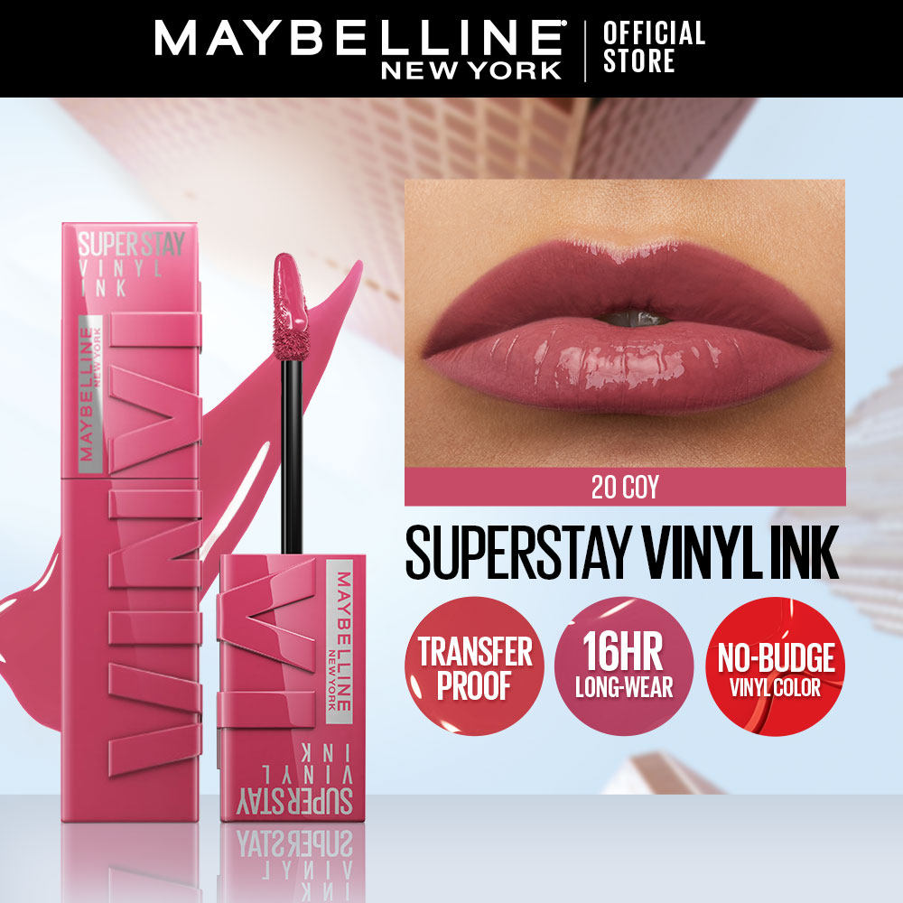 Maybelline Superstay Vinyl Ink Liquid Lipstick Nude Shock Long Lasting Waterproof Vegan Lip