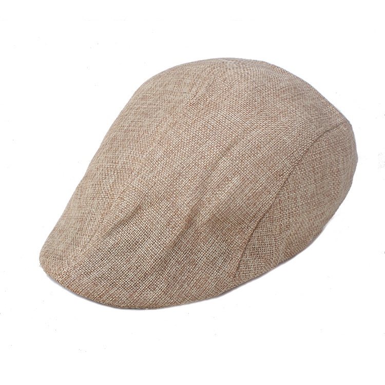 Palos Hat for Adults New Men's Duck Tongue Hat Solid Linen Beret