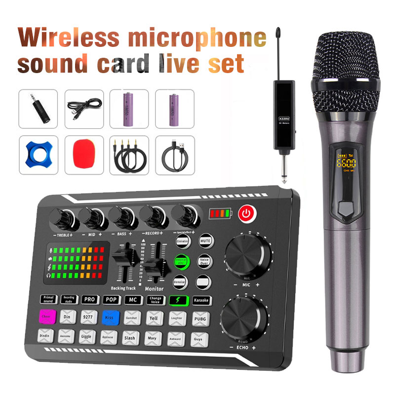 【SSHINC】Wireless Karaoke Microphone whit F998 Sound Card Live Streaming