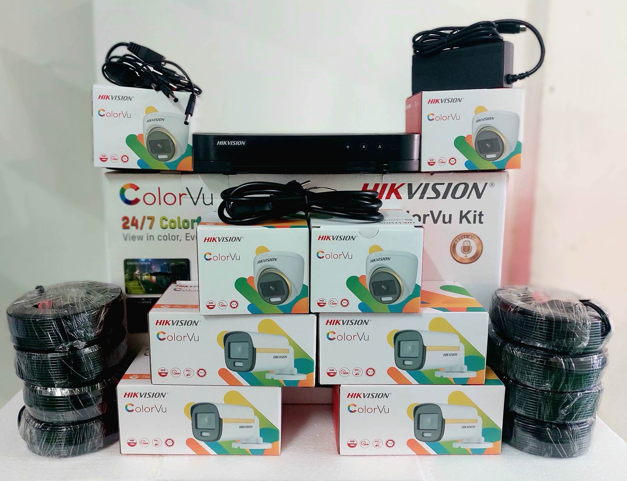 HIKVISION 2MP 4/8CH LITE COLORVU KIT WITH BUILT IN MIC -No harddrive ...