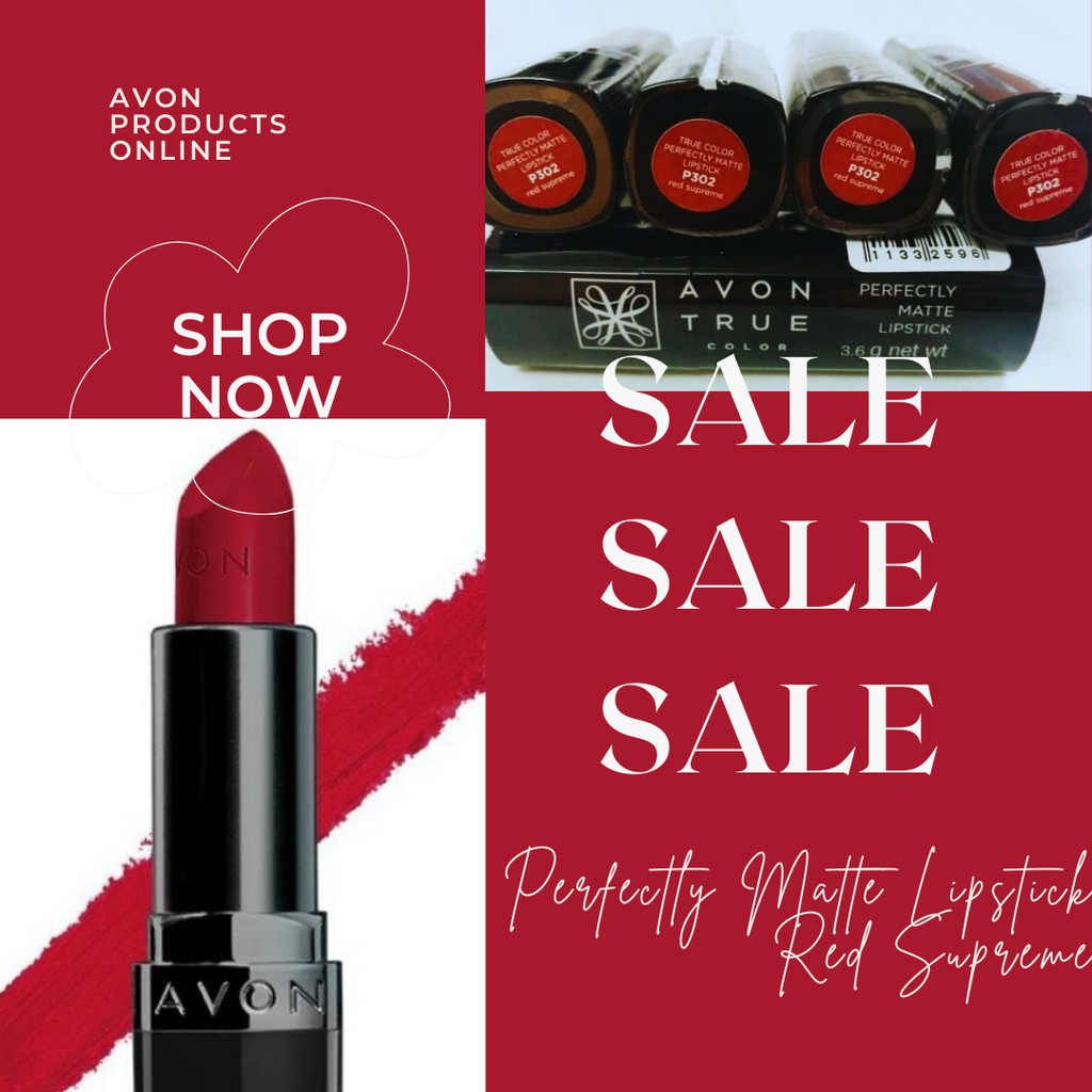 red supreme avon matte lipstick