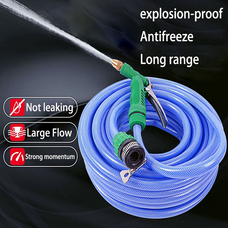 Garden Watering Hose Pipe with 4 Function Spray Gun Plastic Fittings Anti-Leakage Easy To Use 15M | Lazada PH