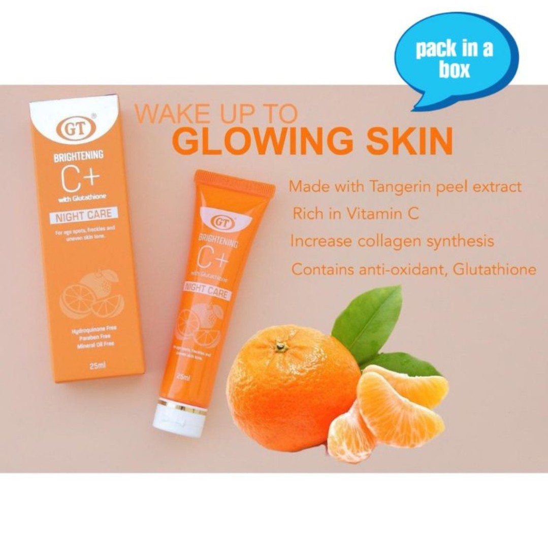 gt brightening c+ with glutathione GT Brightening C+ with Glutathione Night Care Glutathione Skin Brightening  Cream - Lazada