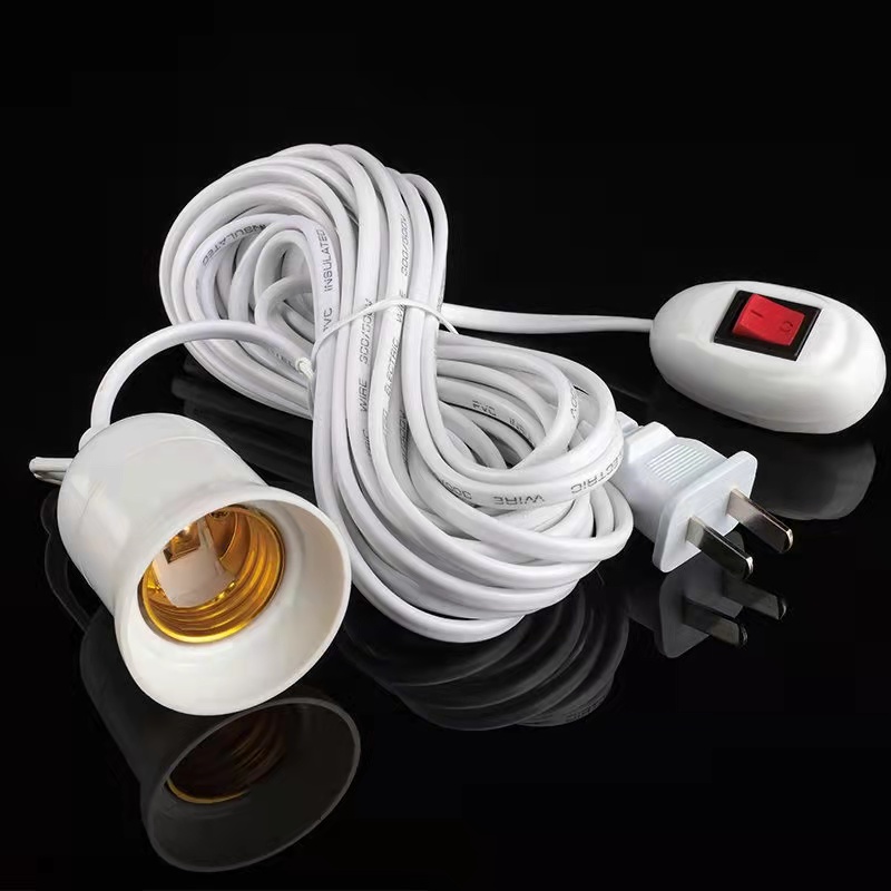 CH. Lamp Bulb Holder With Switch LED Light Bulb Extension Socket