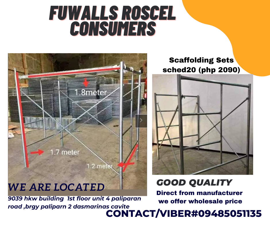 Scaffolding sets schedule 20 (for ads only) Lazada PH