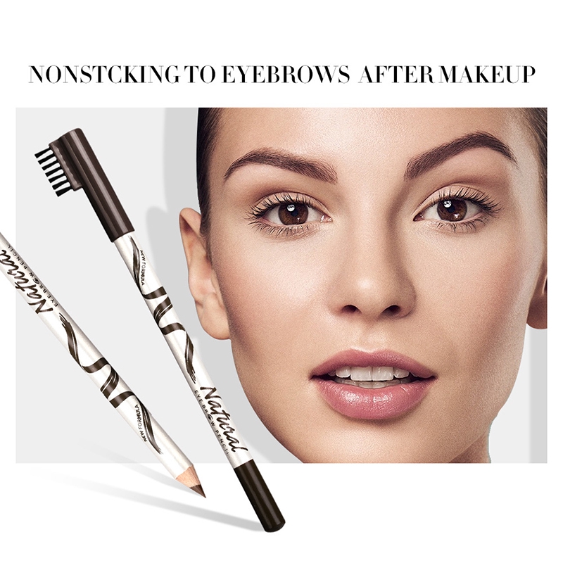 Menow Mei Nuo eyebrow pencil fine eyebrow 12 sticks waterproof and sweat-proof five-color root is clear