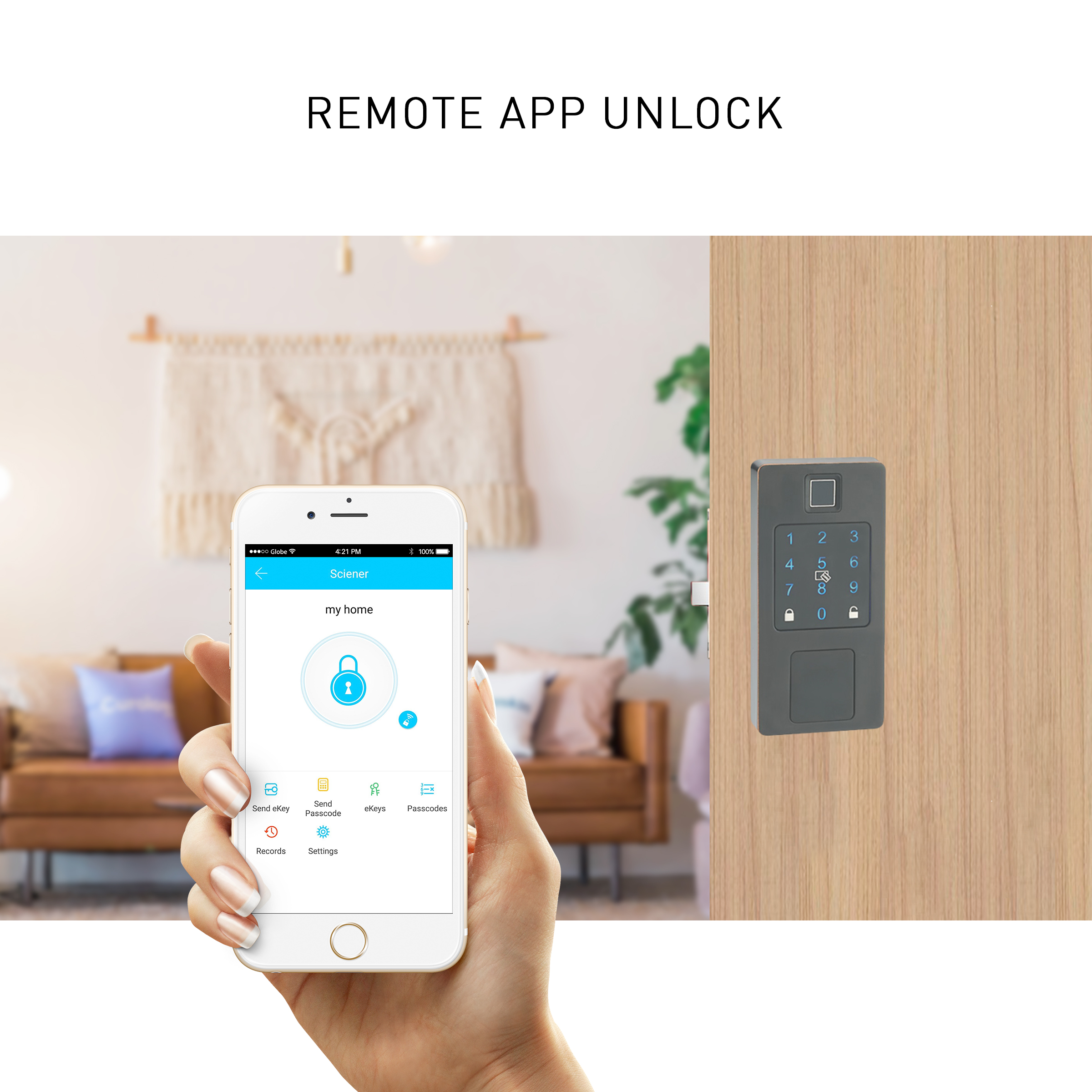 smart door lock compatible with google home