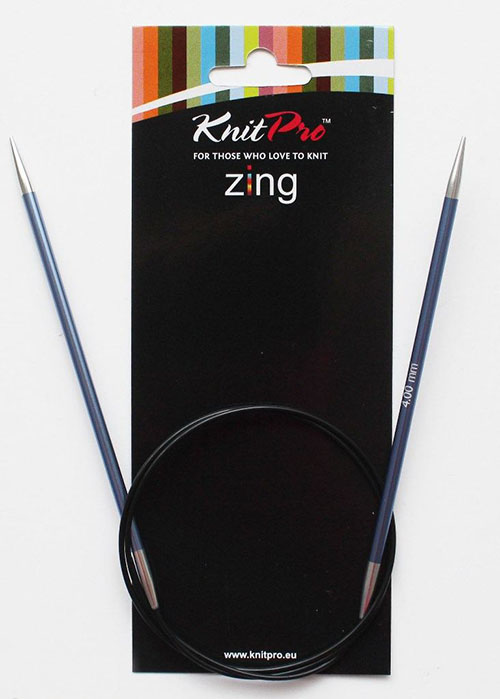 KnitPro Zing Fixed Circular Knitting Needles 80cm 2.0mm to 6.0mm