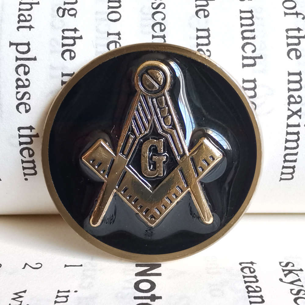 Masonic Link Chain Design Auto Emblem - Freemasonry Car Lodge Mason Freemason #3