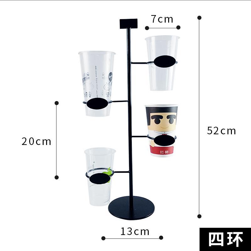 Cup Display Rack Coffee Shop Paper Cup Storage Rack Wrought Iron Cup