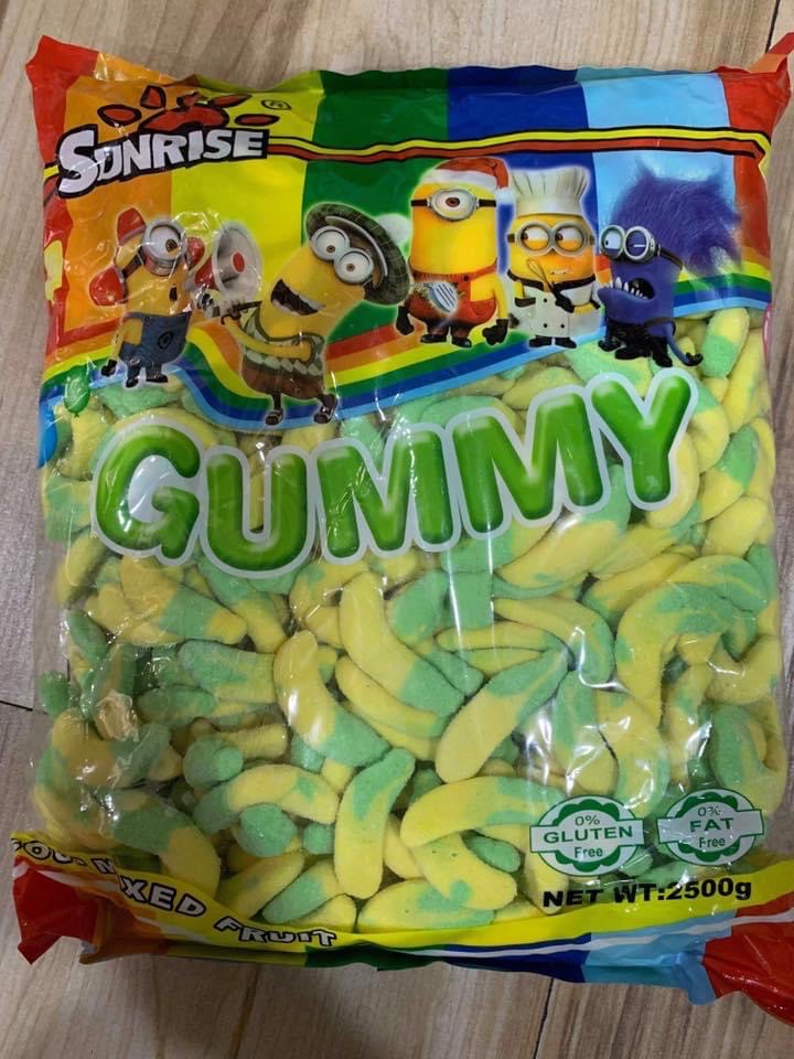 GUMMY BANANA 1/4KG, 1/2KG, 1KG Gummy Candies 1 kg, 1/2 kg or 1/4 kg