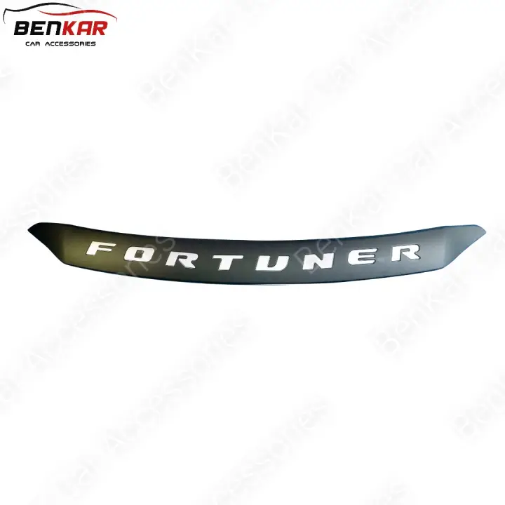 All New Toyota Fortuner G V Trd Sportivo 16 17 18 19 21 Matte Black W Silver Logo Hood Lid Lip Shield Bonnet End Engine Ornament Lazada Ph