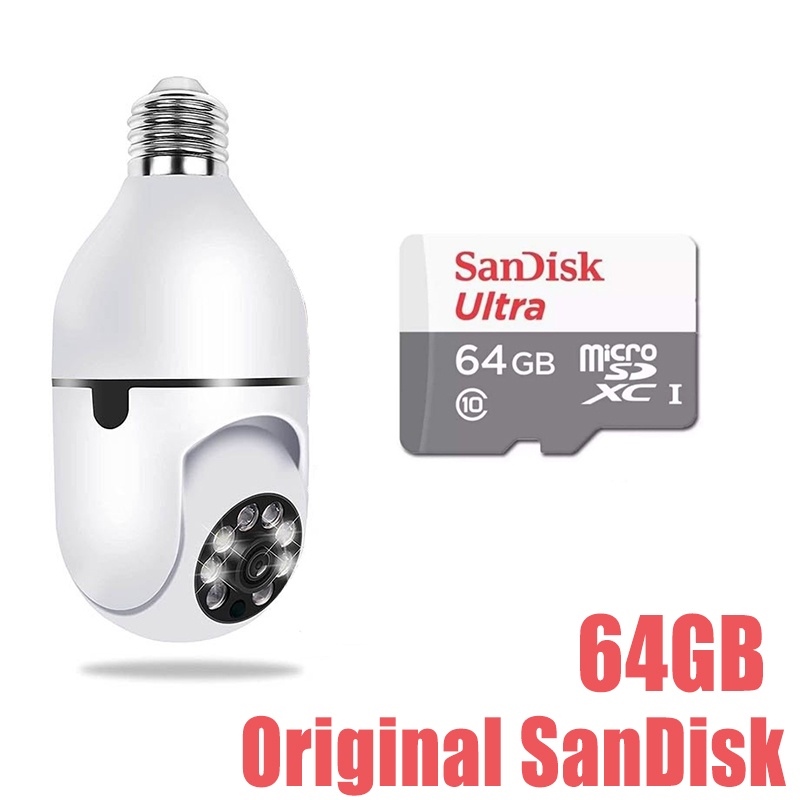 V380 Pro E27 CCTV Bulb Wireless Camera Connect To Phone Voice Call