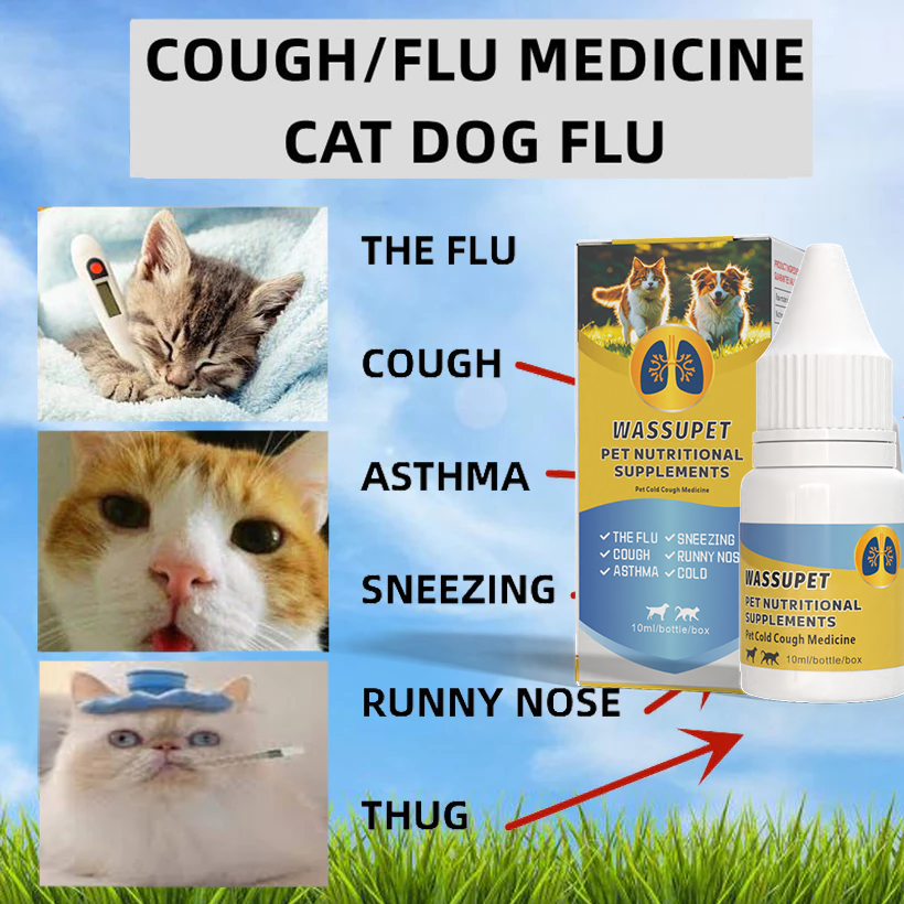 WASSUPET Pet Cold Cough Medicine General Cure for Cough and Colds