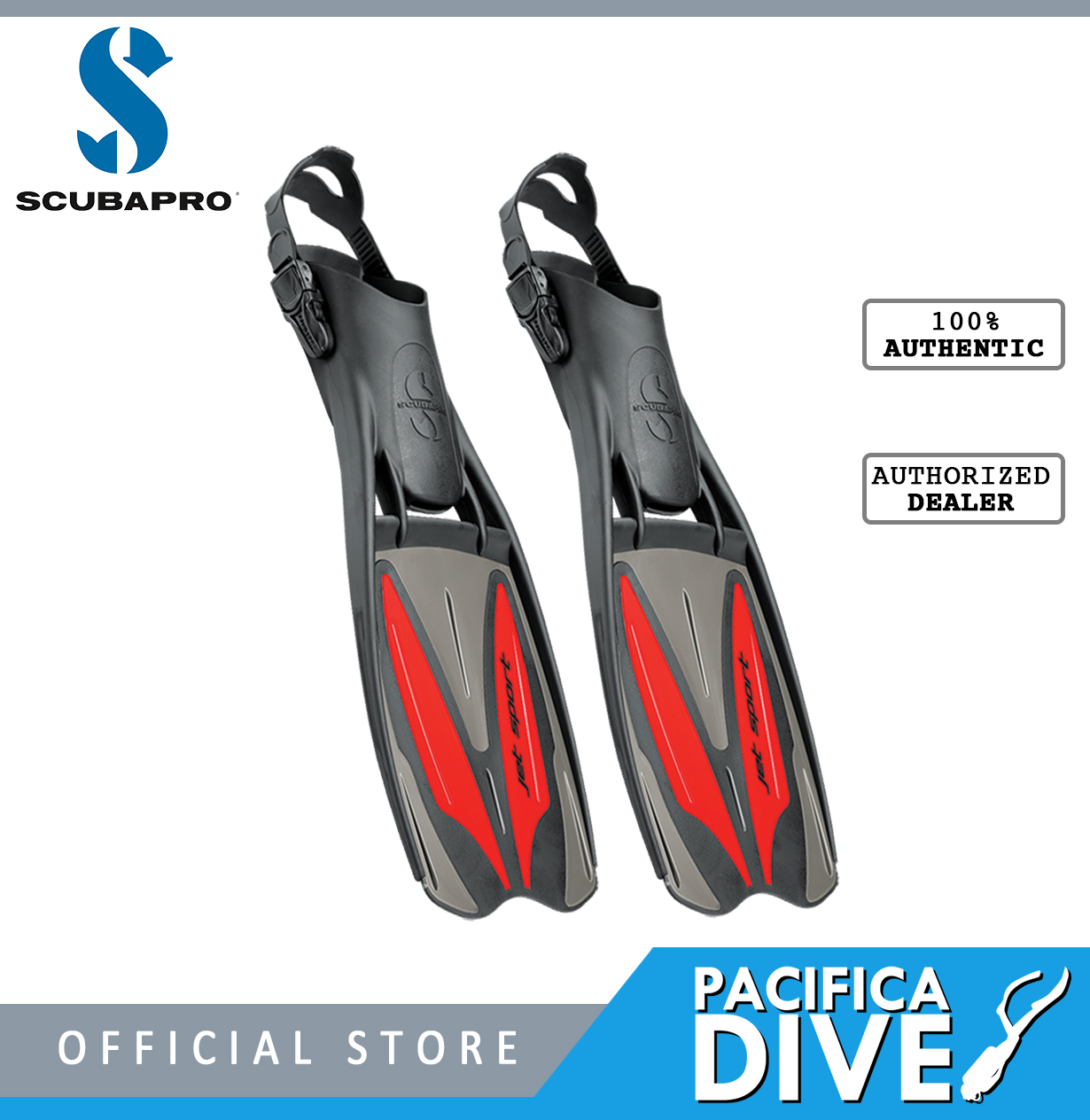 SCUBAPRO, Jet Sport Fins, Open Heel, Red | Lazada PH