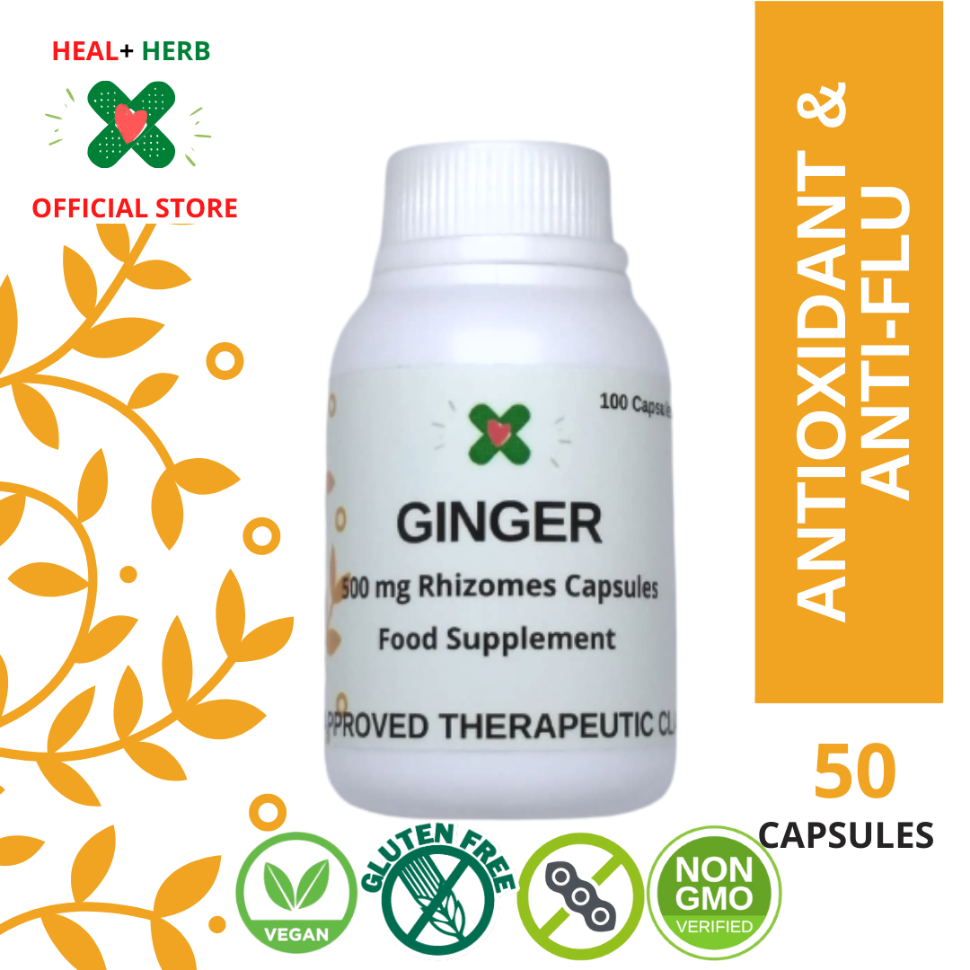 Organic Ginger Capsules Contains Gingerol, Pain Reliever, Joint