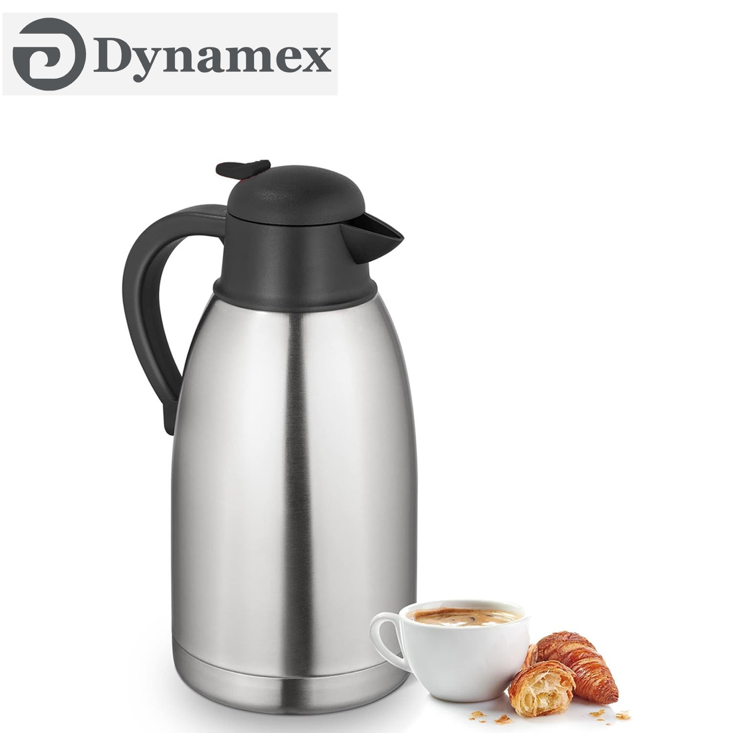 Dynamex Primera Thermal Vacuum Jug 2L Flask Stainless Steel Hot Water  Coffee Thermos DYMX146