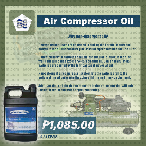 Air Compressor Oil (NonDetergent, Reciprocating/Piston) 4 liter