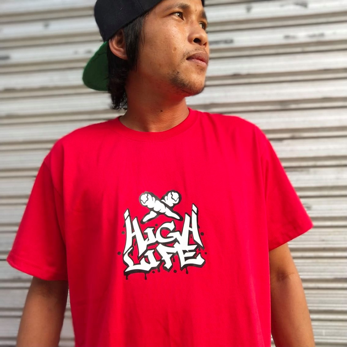 red shirt streetwear