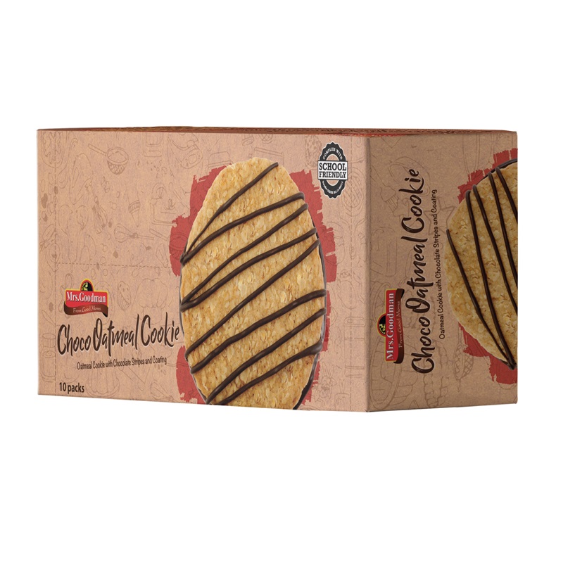 Mrs Goodman Choco Oatmeal Cookies 40g x 10pcs Lazada PH