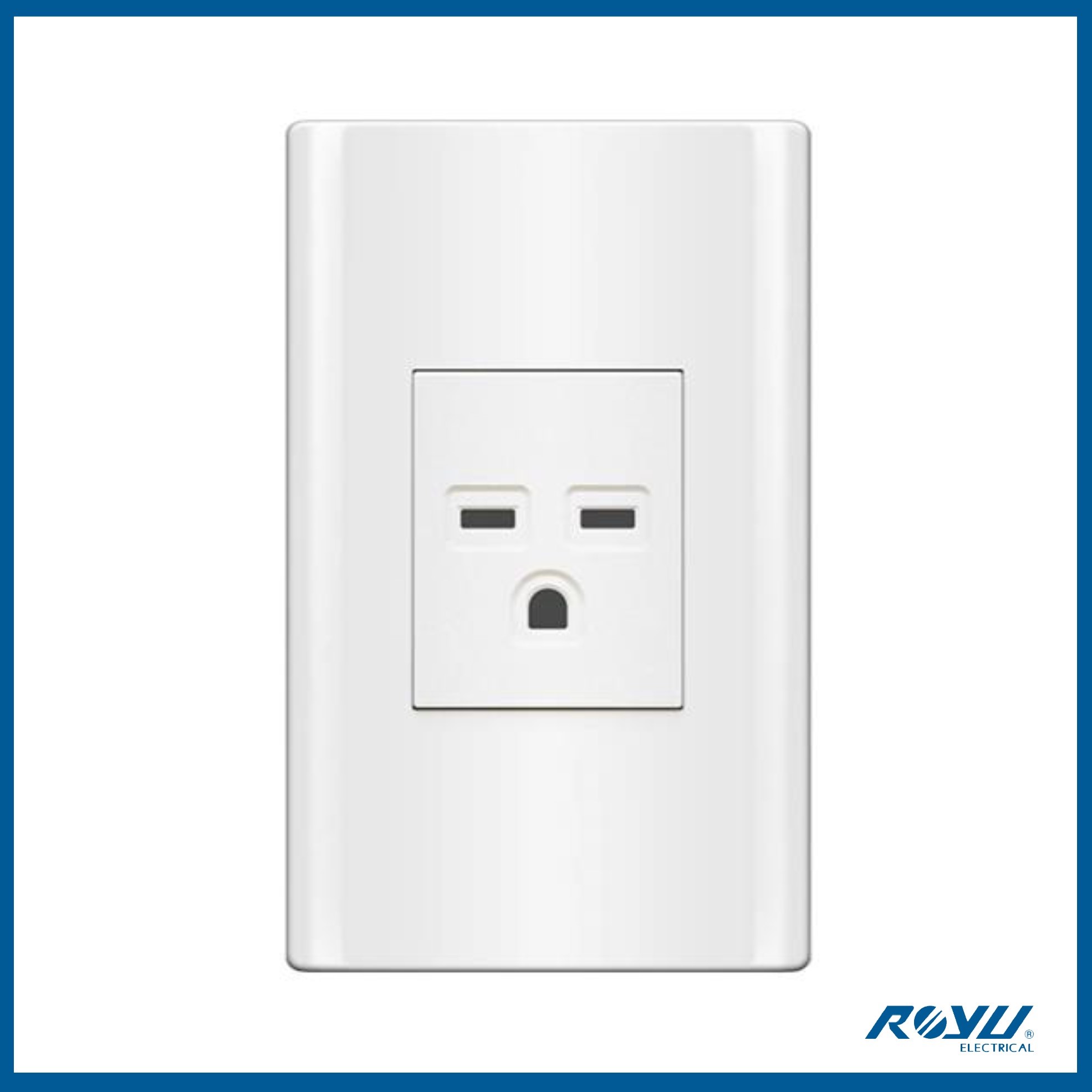 ROYU Plano Series White Set Outlets - 2 Gang Outlet Set MDS113, 3 Gang ...