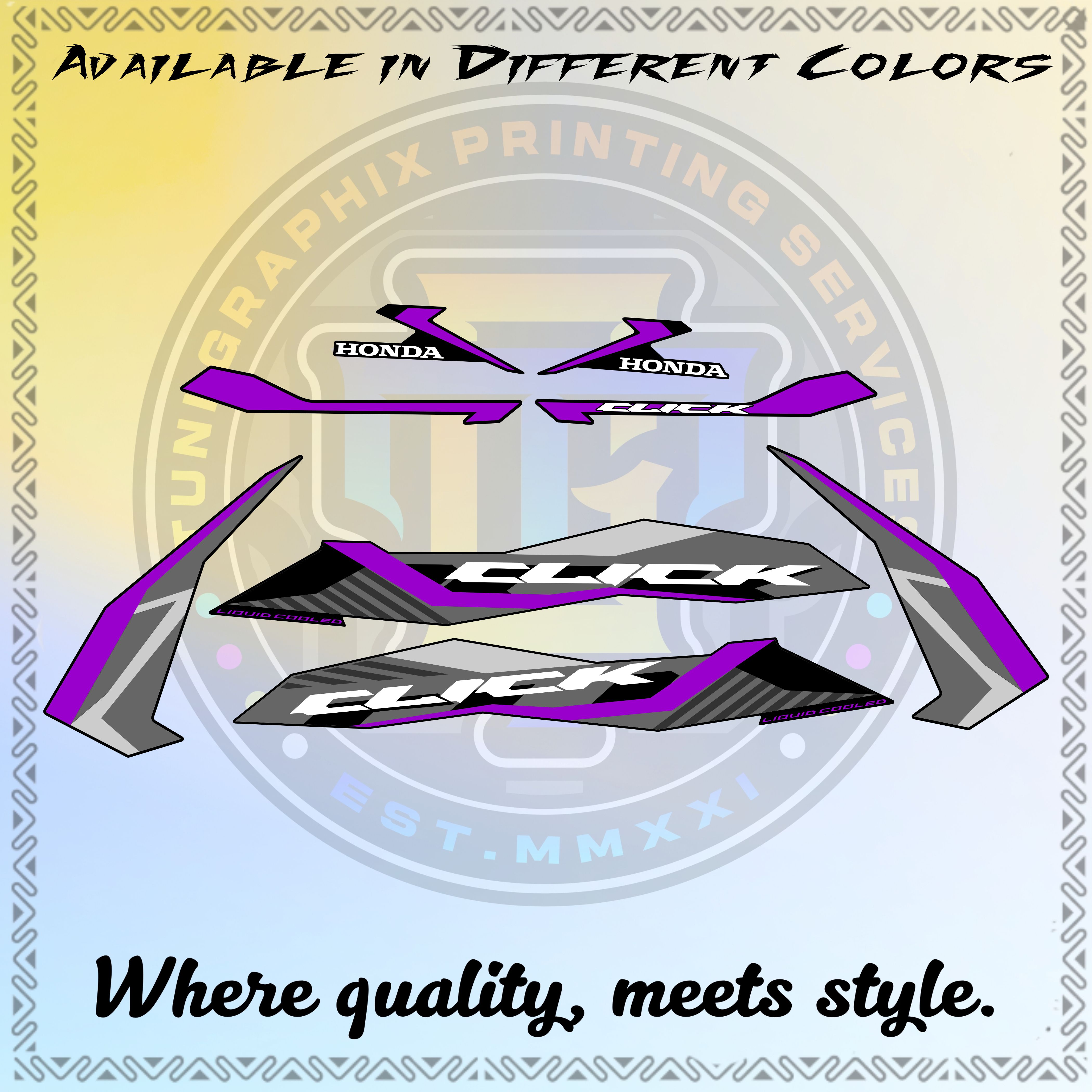 HONDA CLICK V3 2023 STOCK DECALS W/ FREEBIES Honda Sticker