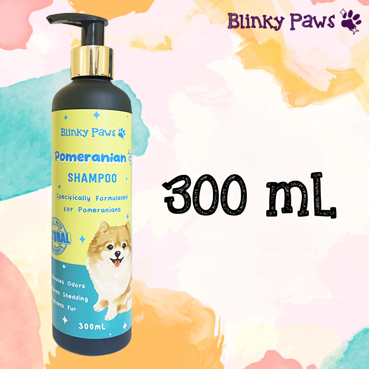 Natural Dog Shampoo Formulated for Pomeranian Reduces Shedding