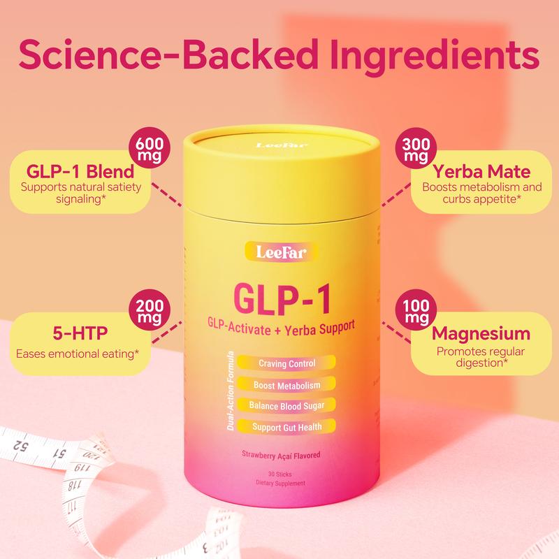 leefar glp 1 drink reviews LeeFar GLP-1 Drink Mix – Dual-Action Craving Metabolism Support |  Berberine, Chromium, 5-HTP, Yerba Mate Magnesium | Supports GLP-1 Pathway,  Blood Sugar Gut Health | Strawberry Açaí Flavor – 30 Servings-wei06