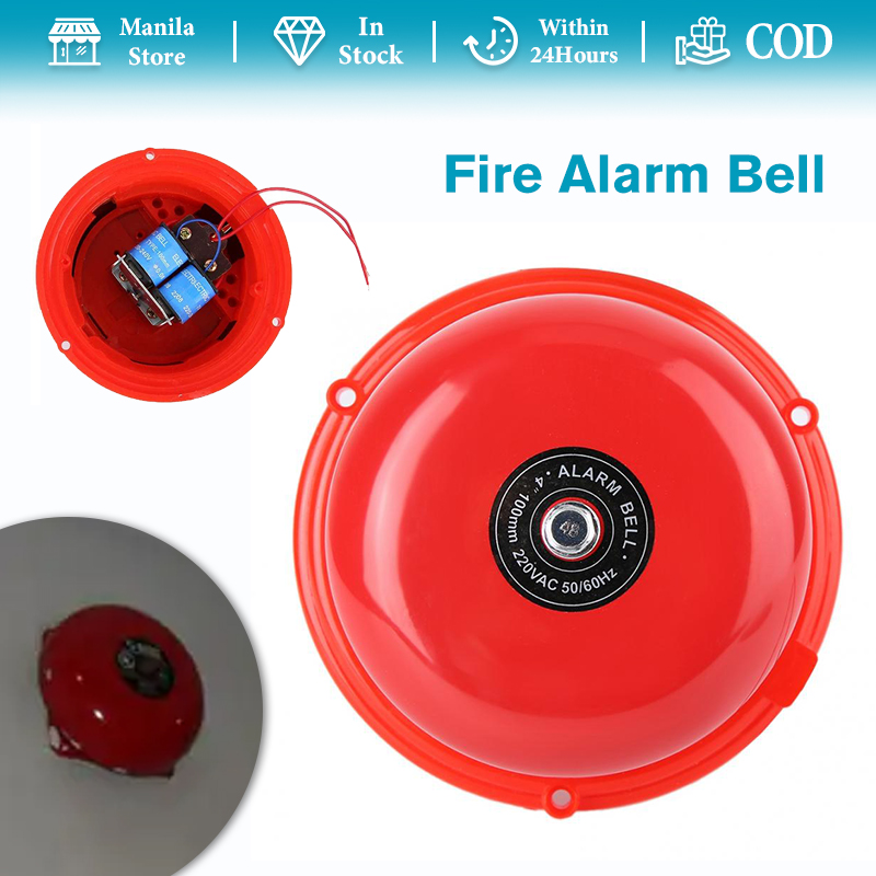 4 inch Fire Alarm Bell AC 220V Security Alarm Bell Metal Fire Control
