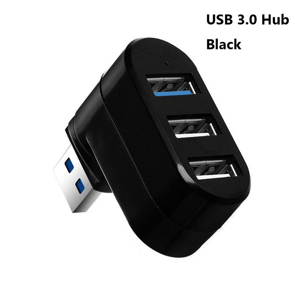 Verfzm shop mới tốc độ cao truyền dữ liệu có thể xoay bộ chia usb 3.0 hub hộp bộ chia bộ chuyển đổi 3 cổng