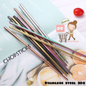 BD Creative Korean Chopsticks Set - Stainless Steel Utensils