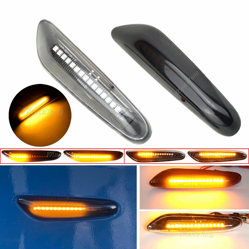 Dynamic LED Turn Signal Light Side Marker For BMW E60 E61 E90 E91 E87 E81 E83 E84 E88 E92 E93 E82 E46 1 3 5 Series X1 X3 2004