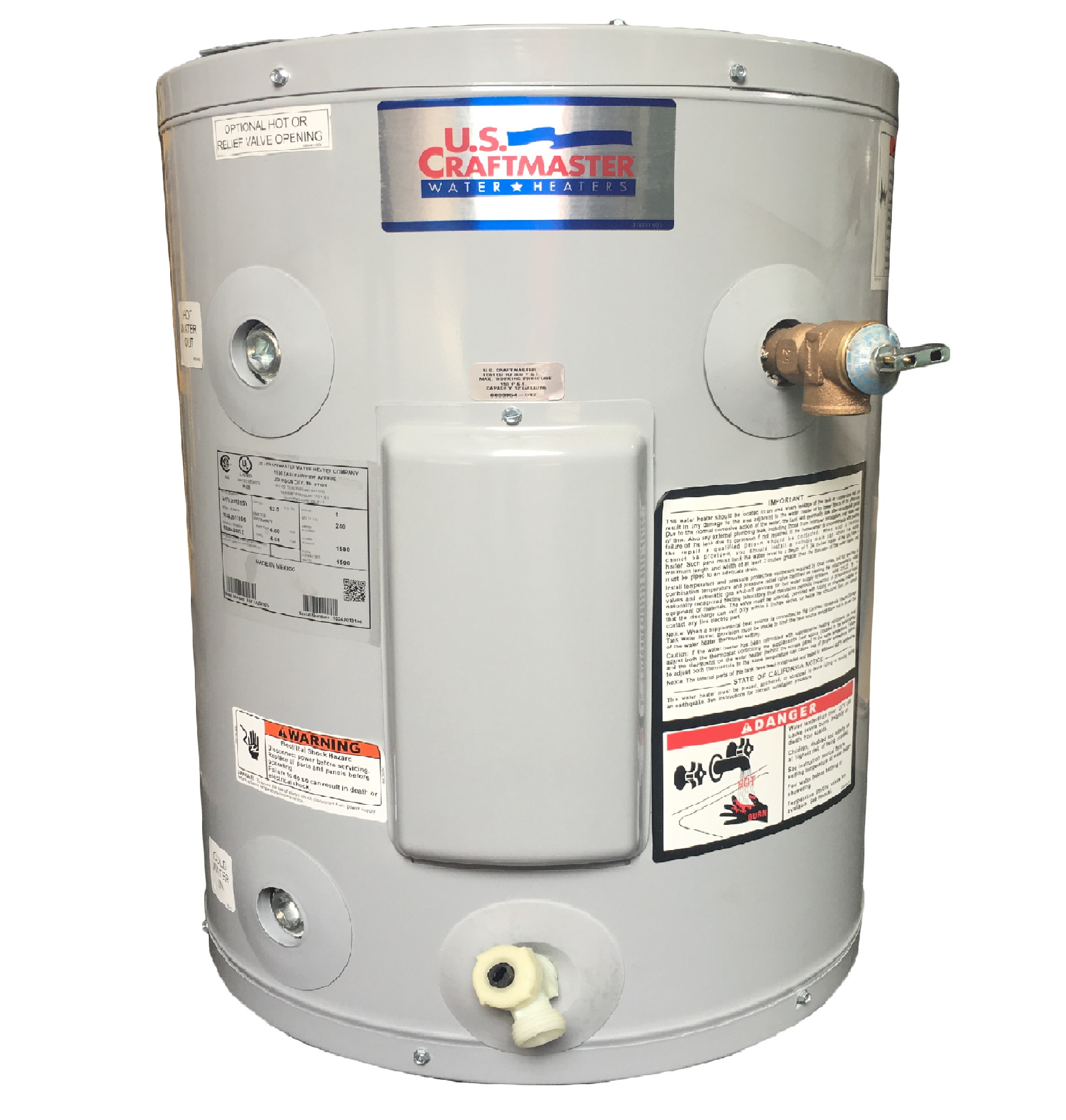US Craftmaster 12 Gallons Storage Water Heater (Grey) Single Heating  Element [Appliance Warehouse] | Lazada PH