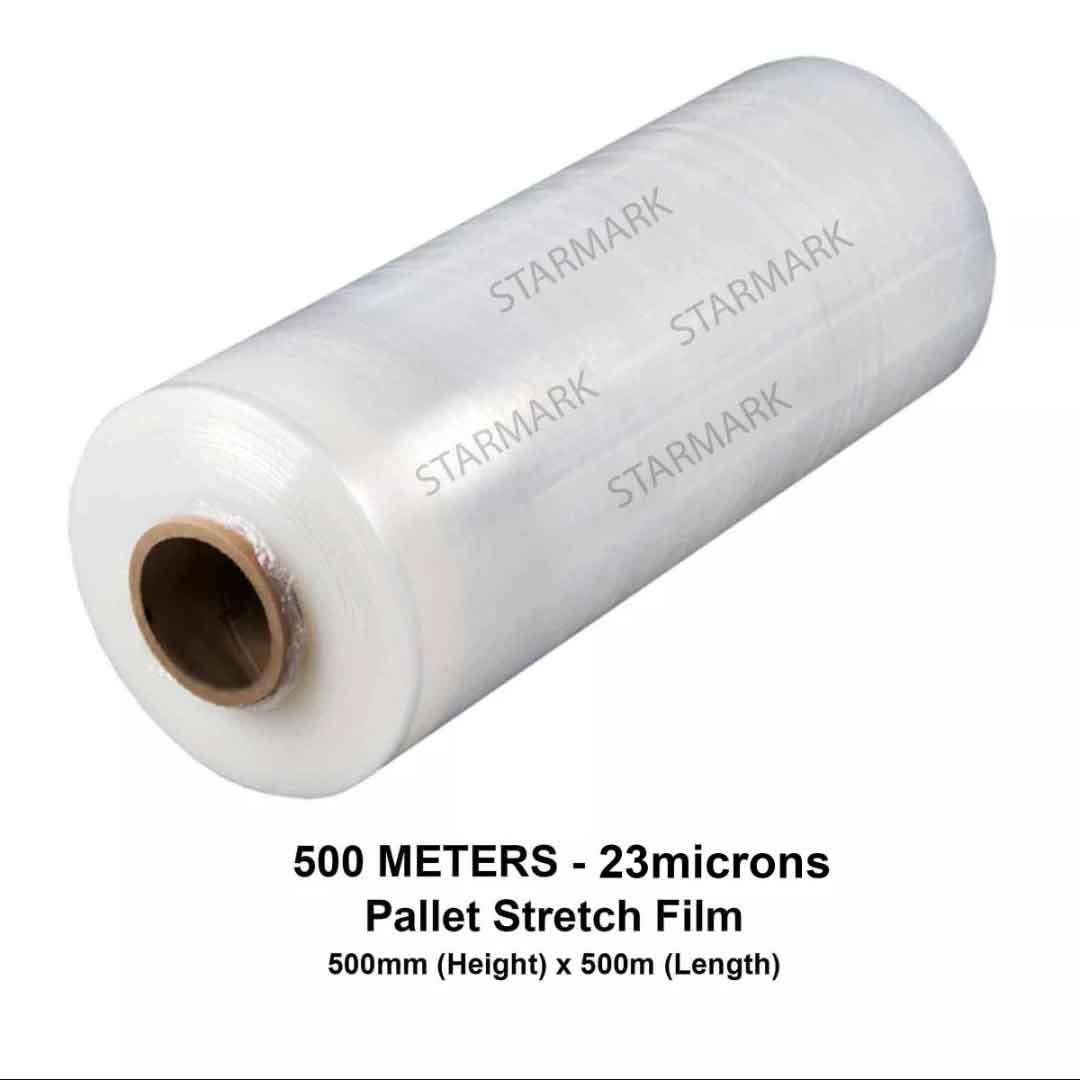 Stretch Film Pallet Films Cling Wrap Wraps 500mm x 500 meters, 23 microns for packaging