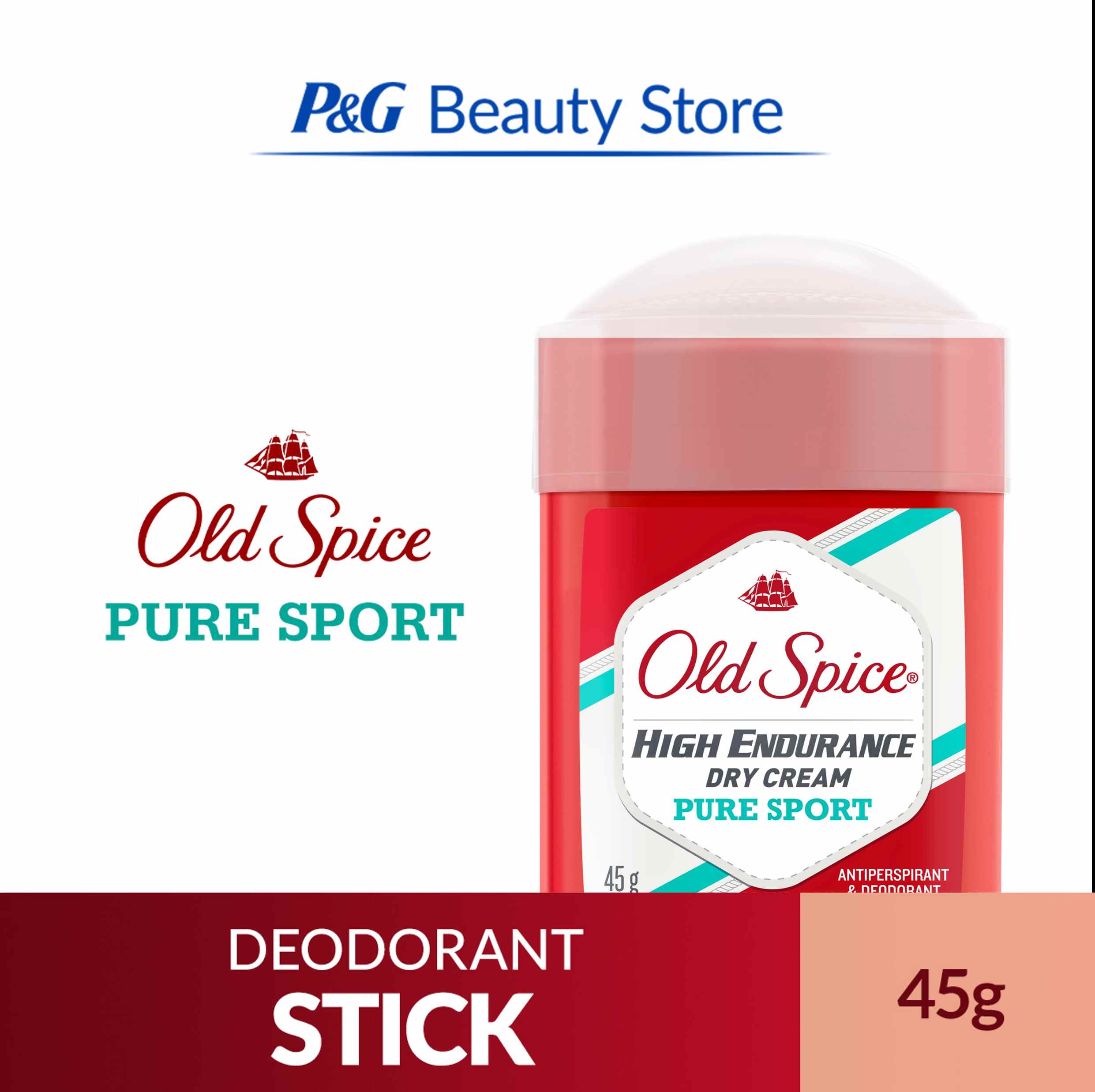 Old Spice Anti Perspirant Deodorant High Endurance Dry Cream Pure