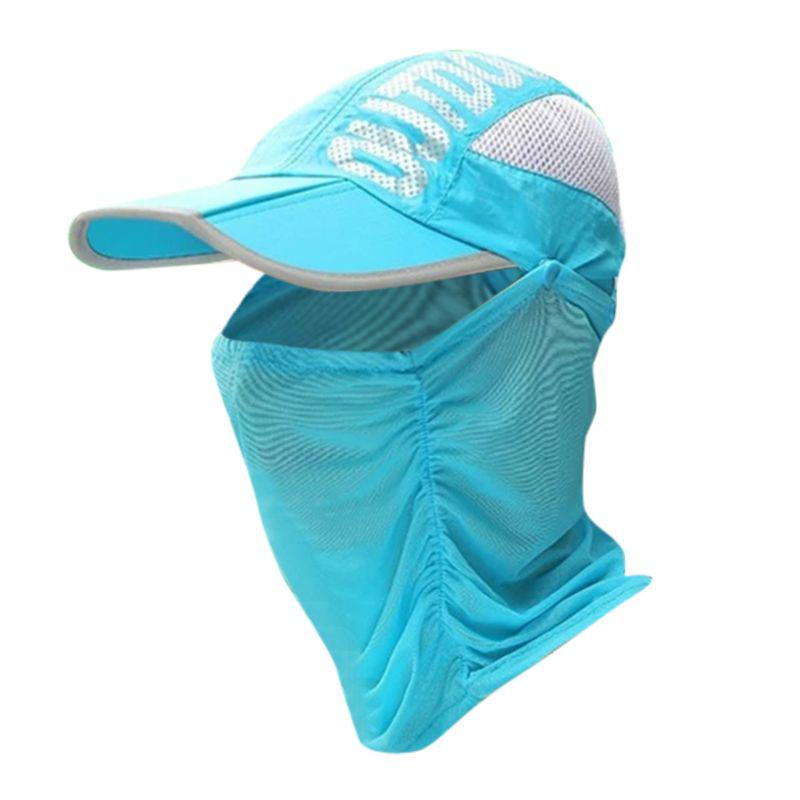 Sun Protection Face Cover Hat For Man and Women Outdoor Anti-UV Breathable Sun  Cap Summer Cycling Hiking Fishing Sun Hat with Removable Face Mask Mosquito  Duck Tongue Cap Neck Flat Sunscreen Cap