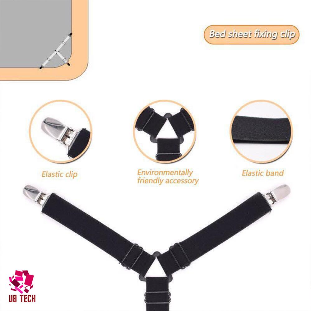 Triangle Bed Mattress Sheet Corner Clips 4pcs Grippers Adjustable