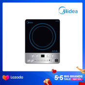 Midea Induction Cooker with 6 Cooking Functions and Safety Shut-off