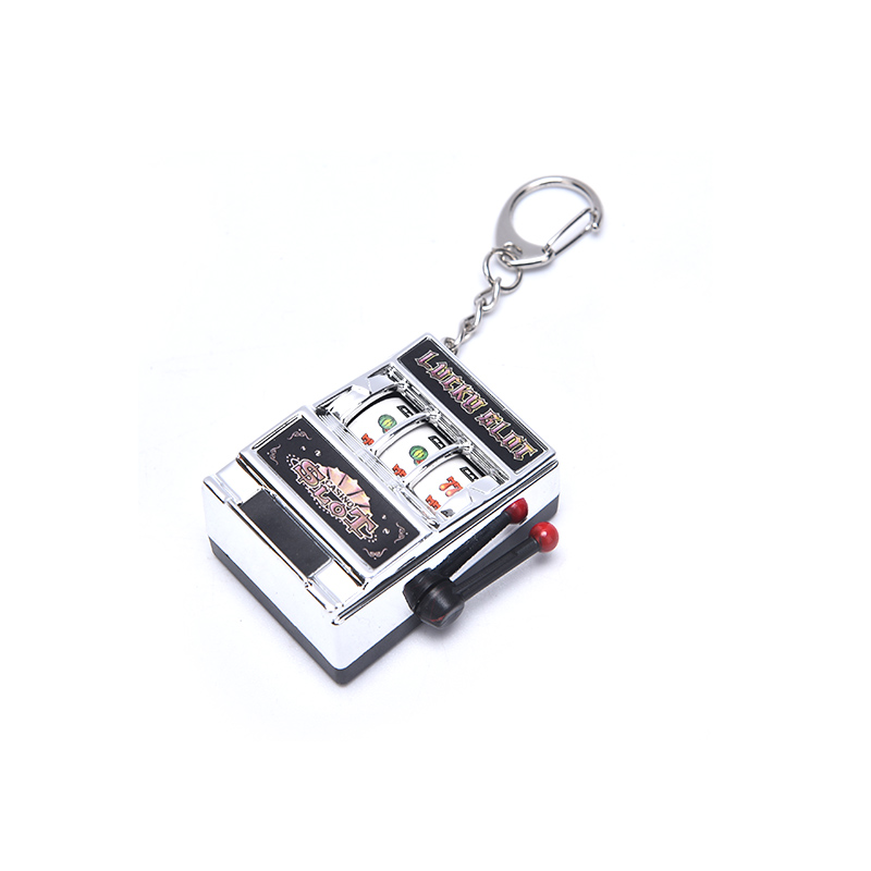 Game Decompression Slot Machine Key chain keyring Mini Fruit Handheld Box