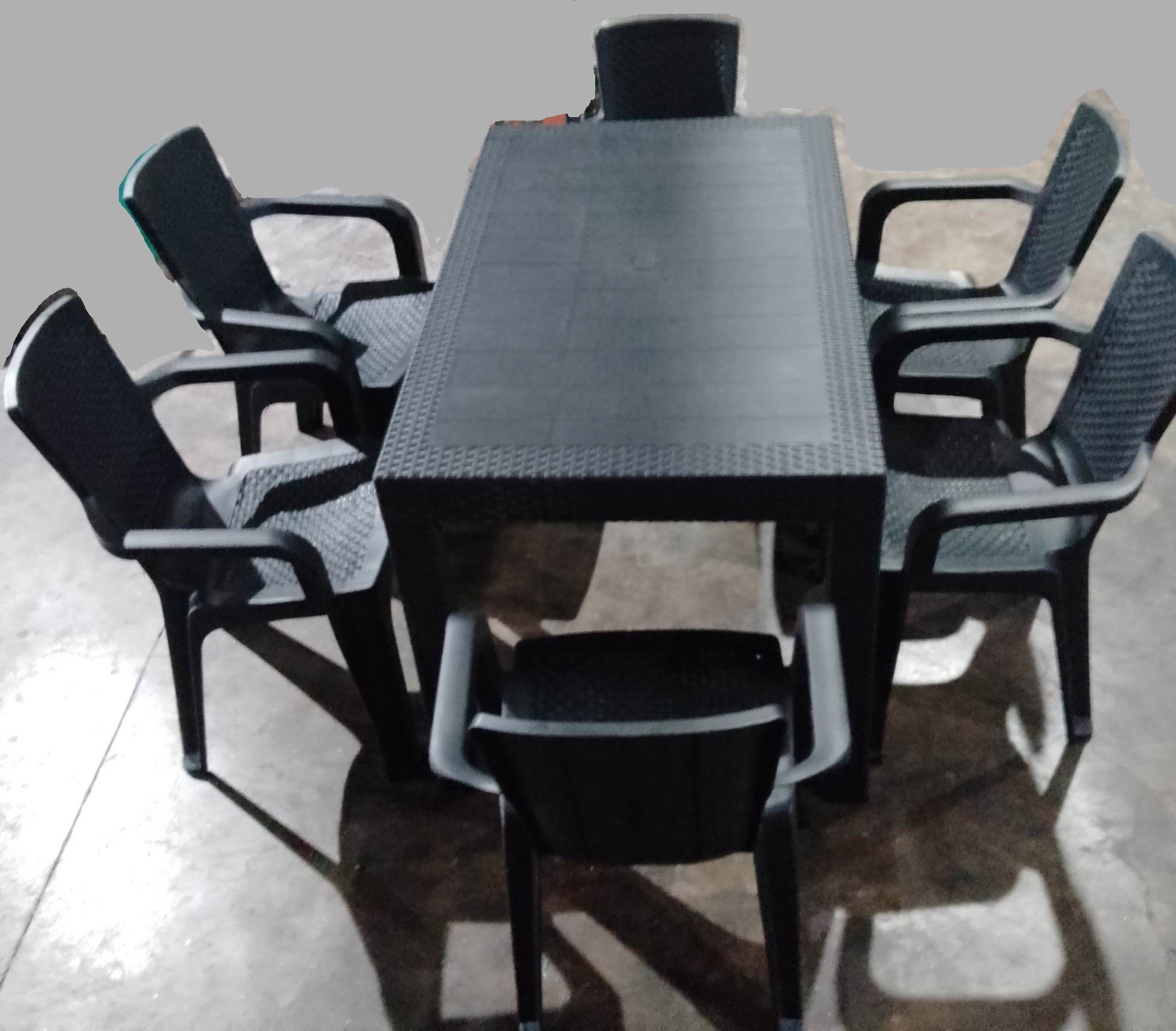 6 SEATERS DINNING TABLE RETANGULAR RATTAN DESIGN ''30x48'' (TABLE ONLY ...