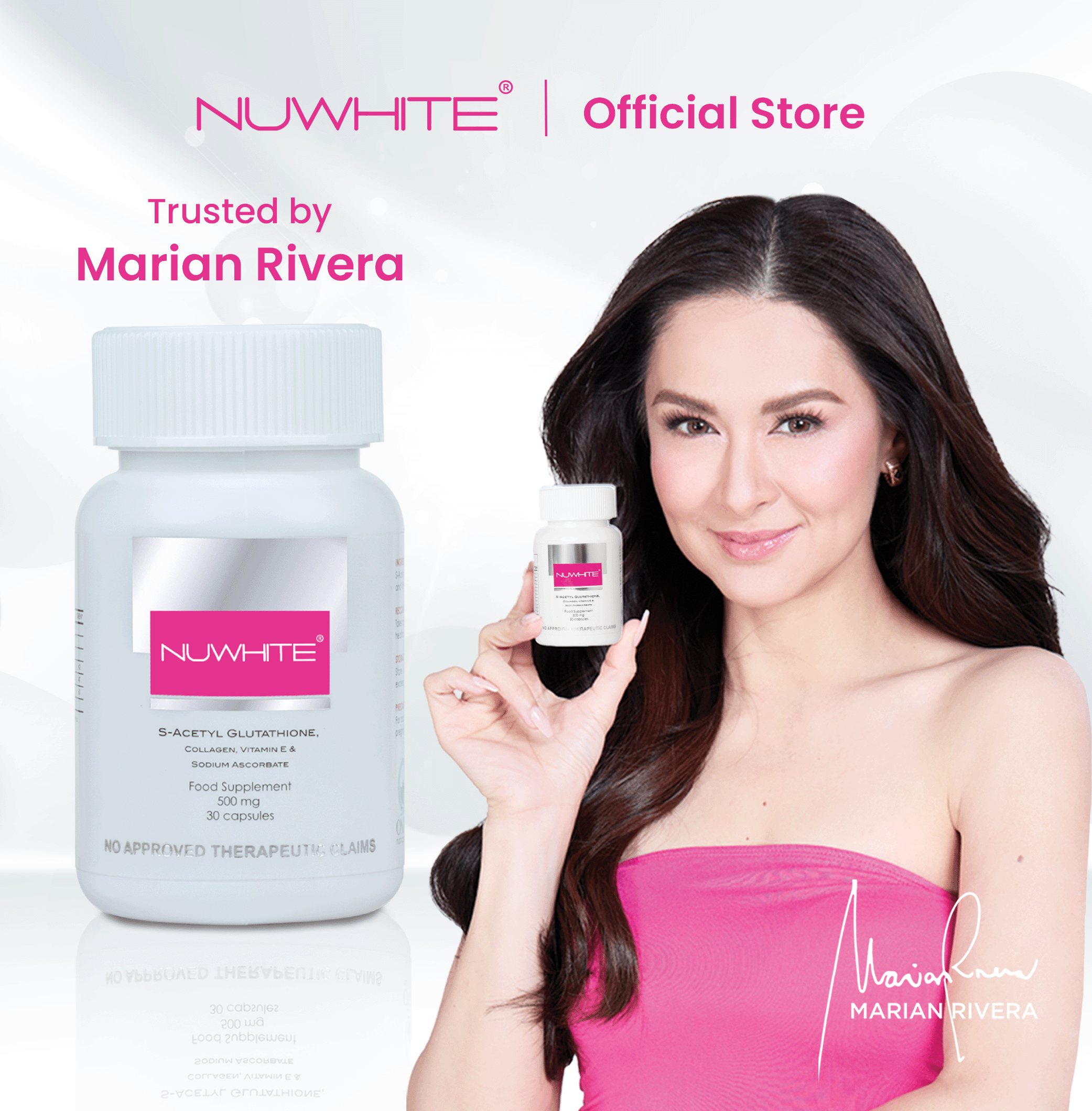 nature glutathione Nuwhite S-Acetyl Glutathione 1 bottle + 1 7 day trial pack