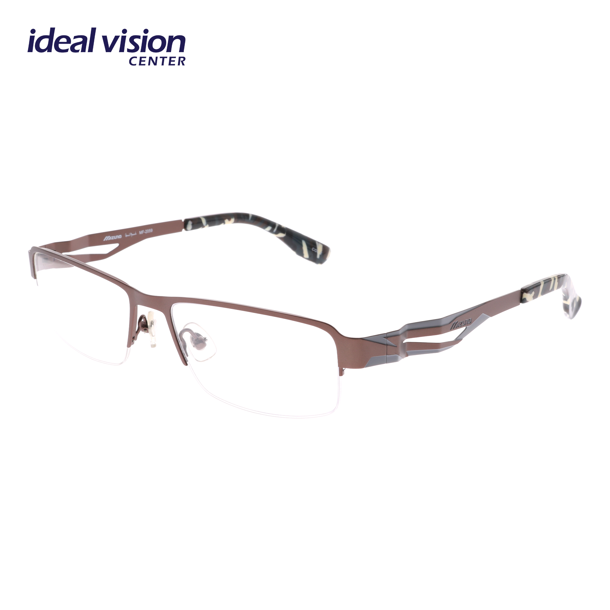 MIZUNO Eyeglasses MF 2059 C2 Men Women Matte Brown Frame Transparent Lenses 54 17 138mm Only Ideal Vision case included Lazada PH