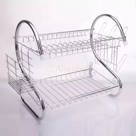 MultiChange 2 Layer Stainless Dish Drainer Rack