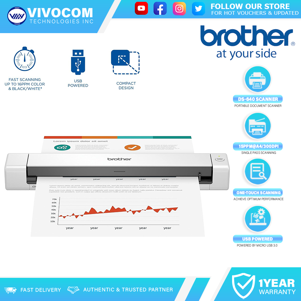 Scanner Brother Mobile DS-640