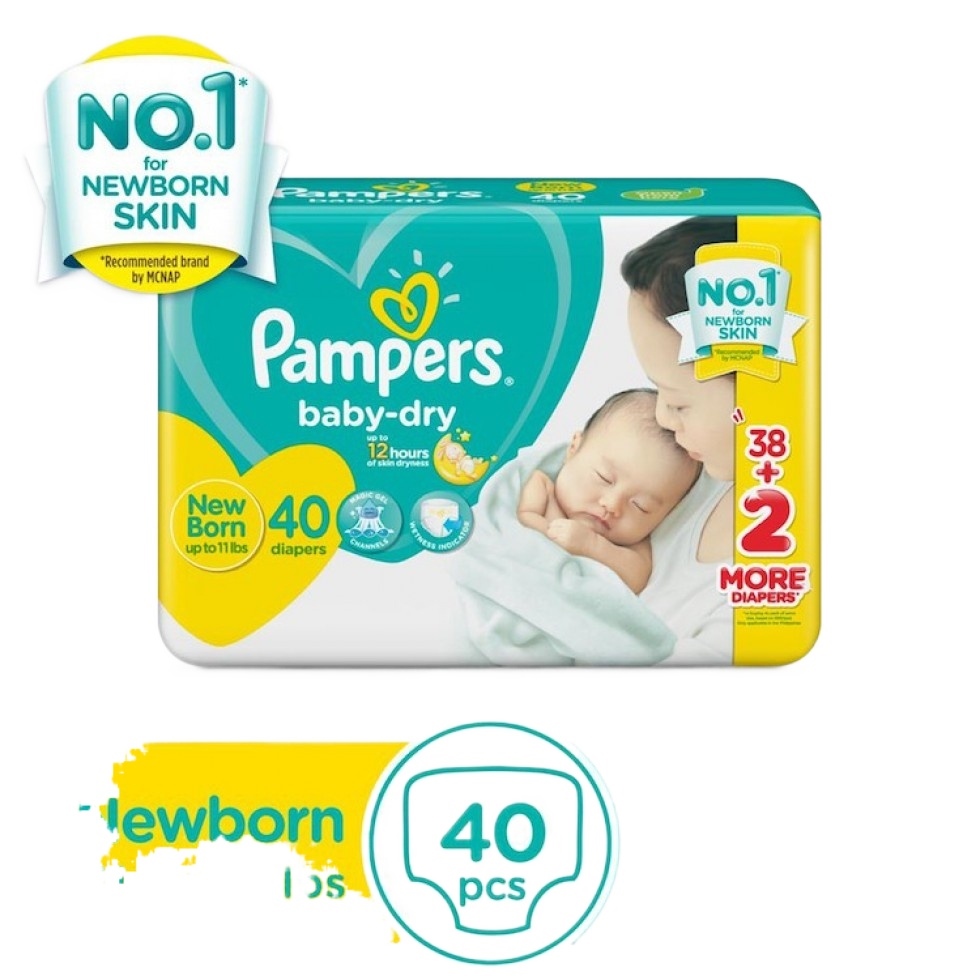 Pampers Baby Dry Diaper Taped Newborn 40 pieces Lazada PH