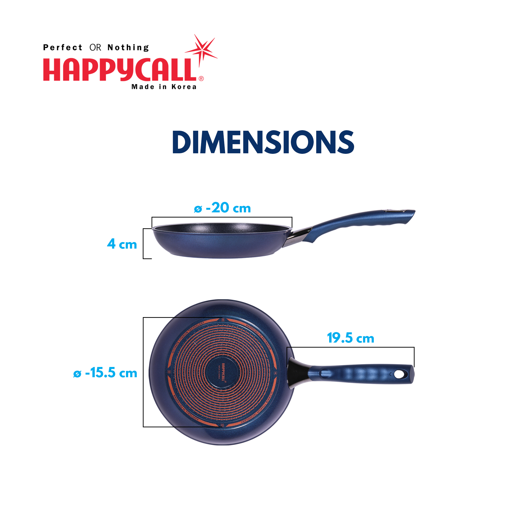 Happycall Classic Titanium IH Frying Pan H3001-0232- 24cm