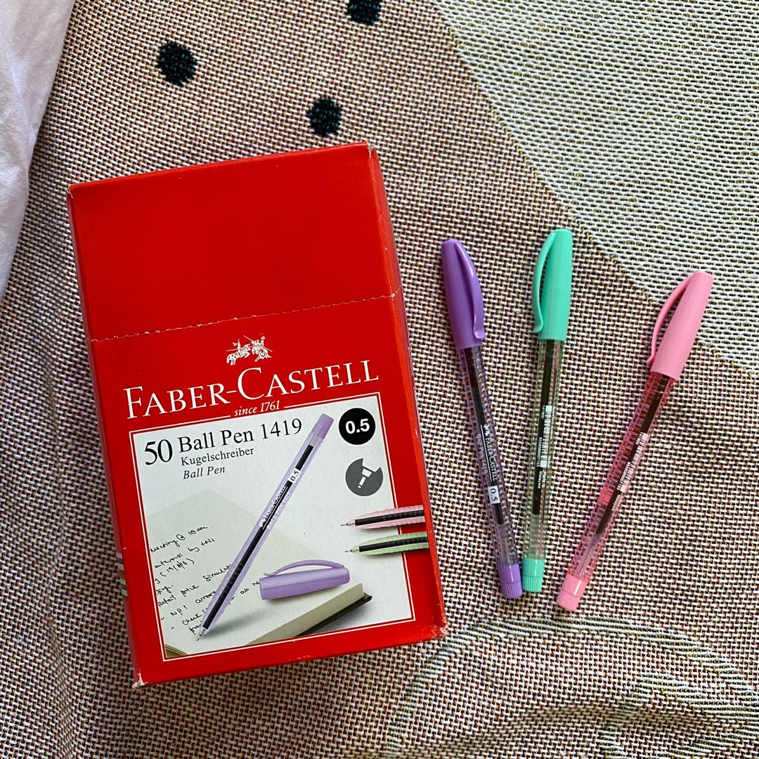 dki-enterprises-50pcs-box-faber-castell-ballpen-black-0-5mm-lazada-ph